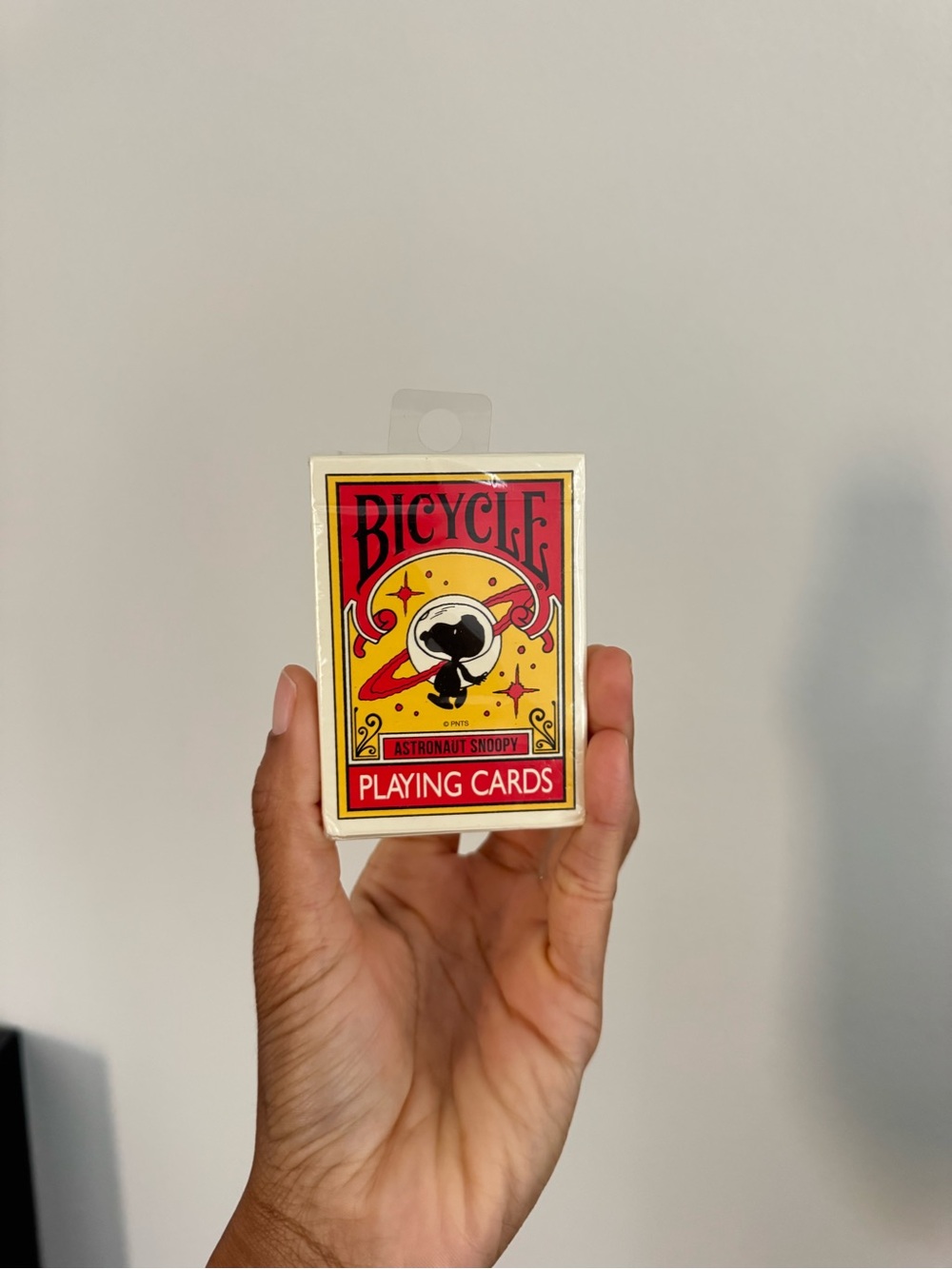 Peanuts Bicycle Astronaut Snoopy Playing Cards - Red & Yellow